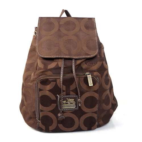 Coach Classic In Signature Medium Coffee Backpacks EJB | Coach Outlet Canada - Click Image to Close